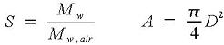 Specific Gravity and Area Equations