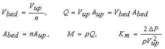 Packed bed equations