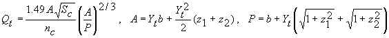 Tailwater equation