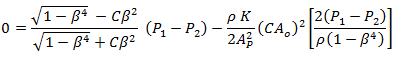 Equation 1 using discharge coefficient