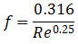 Pressure loss derivation - Moody friction factor