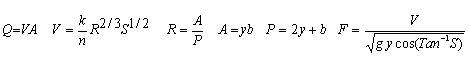 Rectangular Channel Equations