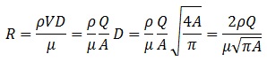 Pressure Relief Valve Reynolds Number Equations