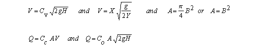 Equations for Tank Discharging through Orifice