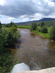 picture of flow through culvert into river